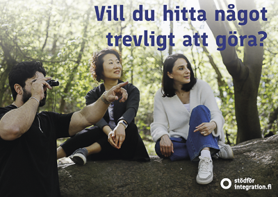 Illustration picture: Vill du hitta något trevlight att görä? stödförintegration.fi.